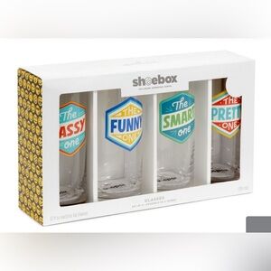 Hallmark Shoebox Badge of Honor Drinking Glasses